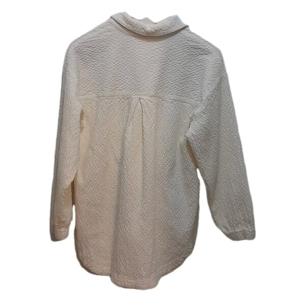 Anthropologie Corduroy Button Down Capsule Everyday Size Small Shacket Cream - Picture 6 of 9